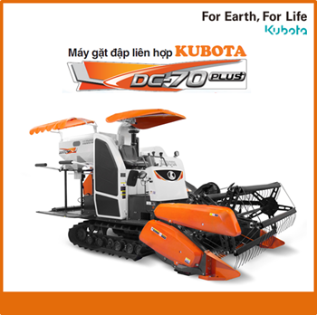 MÁY GẶT ĐẬP LIÊN HỢP KUBOTA DC70 PLUS Thái Lan 